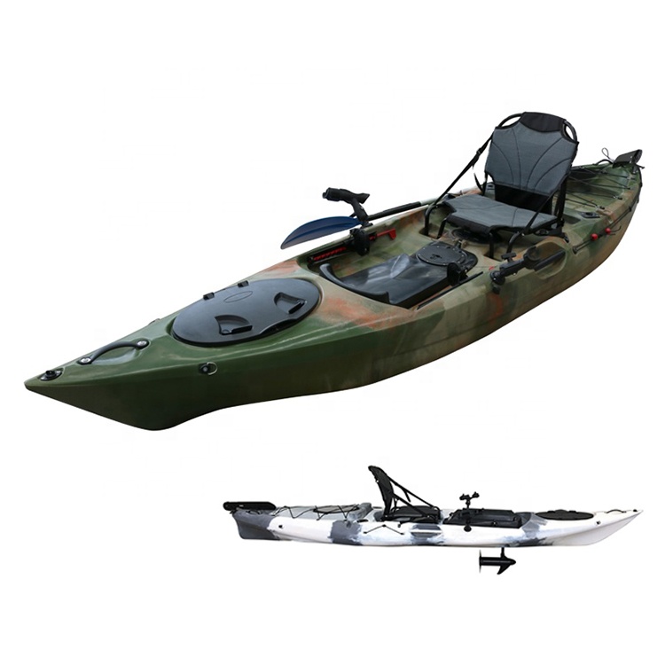 Fishing Kayak Sit In - เรือคายัค 12.46' นั่งบนเรือคายัคมอเตอร์ตกปลาด้านบนพร้อมเรือคายัคมอเตอร์ไฟฟ้า
