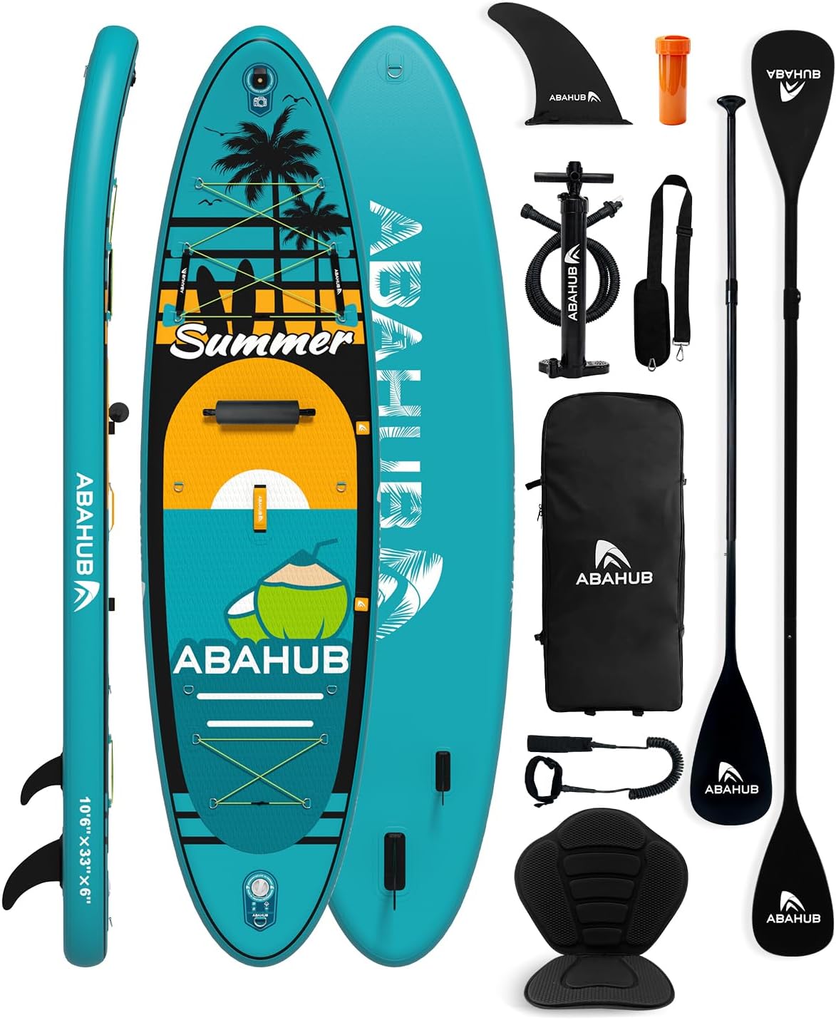Fishing Kayak Paddle - กระดานยืนพายแบบเป่าลมขนาดกว้าง 10.6 ฟุต x 31/34 นิ้ว