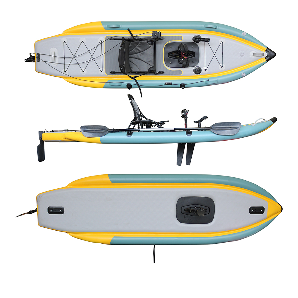 Fishing Kayak Sit In - เรือคายัคพับได้แบบเป่าลม PVC สำหรับตกปลา ขนาด 3.6 เมตร