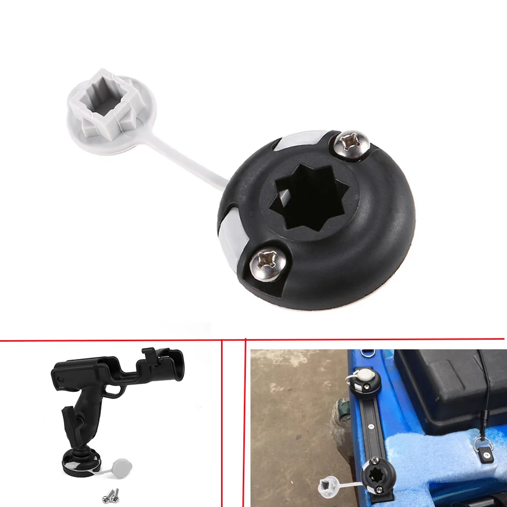 Fishing Kayak Rod Holder - ไนลอนทนทานเรือแคนู Kayak Star Mount ฐานเรือตกปลาทะเล Rod