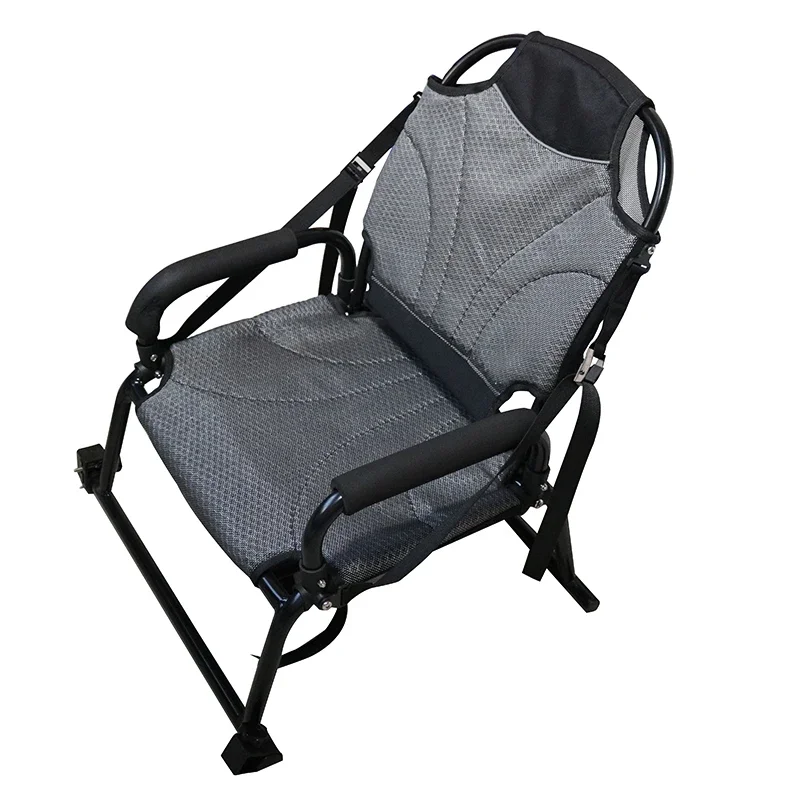 Fishing Kayak Seat - เก้าอี้ตกปลาแบบตาข่ายระบายอากาศพร้อมที่วางแขน น้ำหนักเบา 3.2 กก. ทำจากอะลูมิเนียม พับเก็บได้