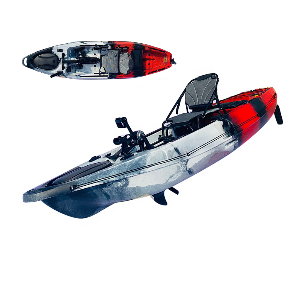 Fishing Kayak Sit In - เรือคายัคทะเลขนาด 12 ฟุต พร้อมระบบขับเคลื่อนด้วยเท้า แบบนั่งบน ทำจากพลาสติก