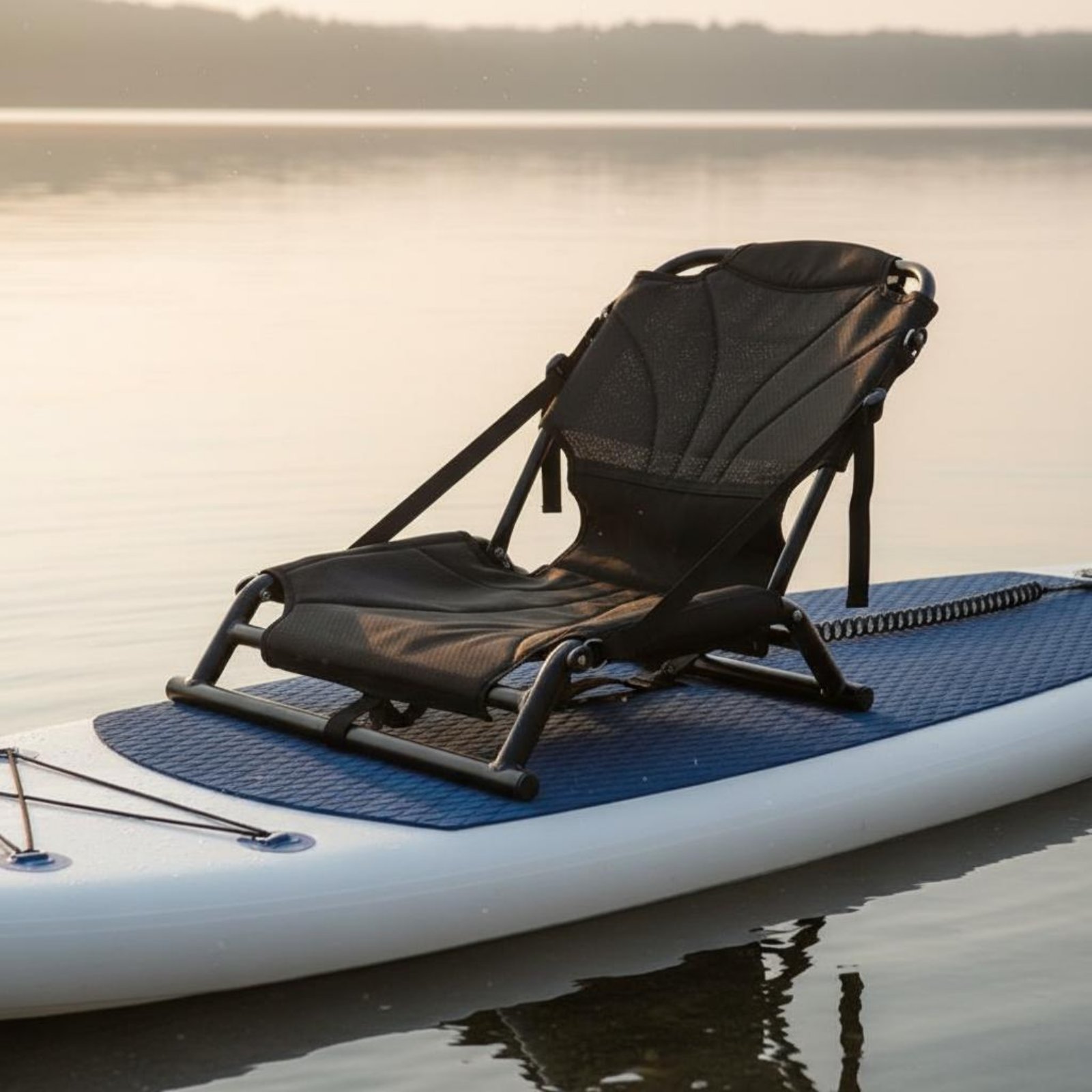 Fishing Kayak Seat - เบาะพิงหลังเรือคายัค ตาข่ายระบายอากาศ เบาะนั่งเรือคายัคสำหรับตกปลา ปรับได้ เก้าอี้เรือขนาดเล็ก โครงโลหะทนทาน