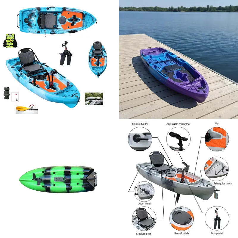 Fishing Kayak Sit In - เรือคายัคแบบนั่งบนเรือ Viking Ocean Single Sit-On-Top ทำจากพลาสติก