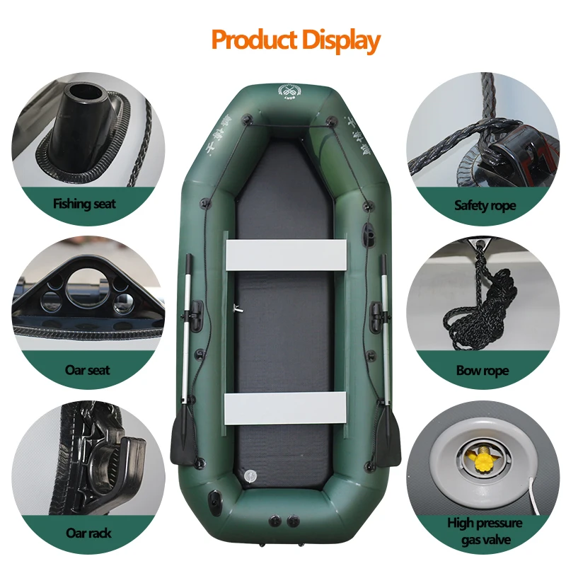 เรือพองพีวีซีเรือคายัคพร้อมแผ่ - Fishing Kayak Sit On Top บทวิจารณ์และราคา