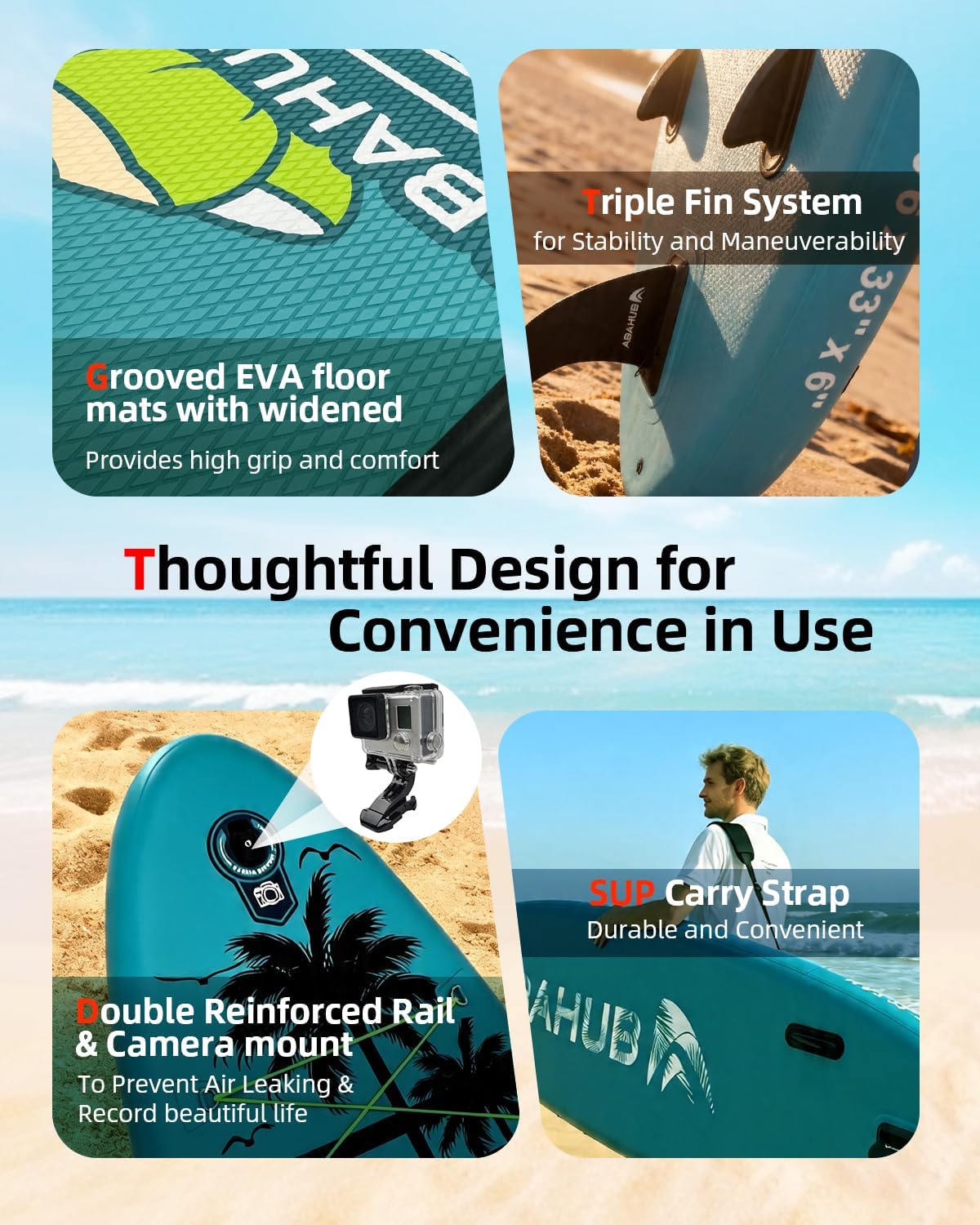 กระดานยืนพายแบบเป่าลมขนาดกว้าง - Fishing Kayak Paddle บทวิจารณ์และราคา