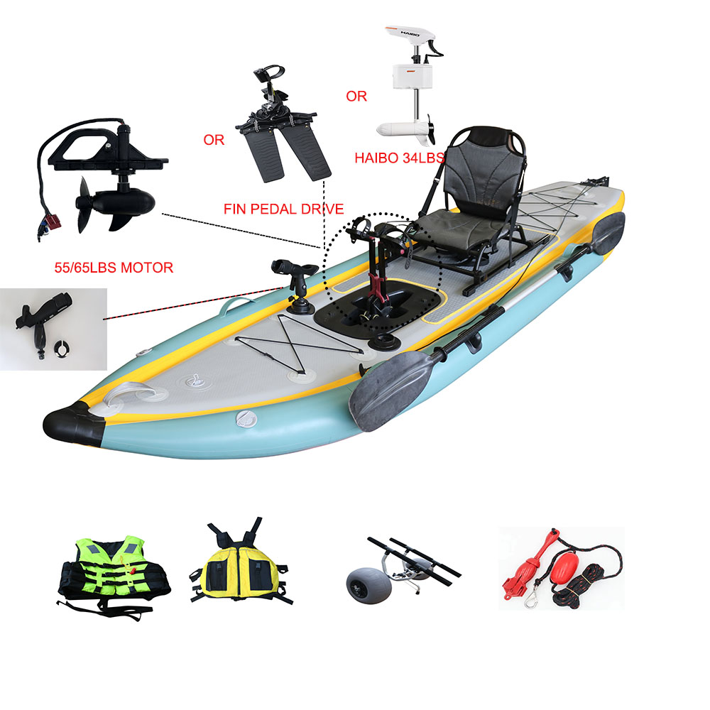 เรือคายัคพับได้แบบเป่าลม PVC ส - Fishing Kayak Sit In บทวิจารณ์และราคา