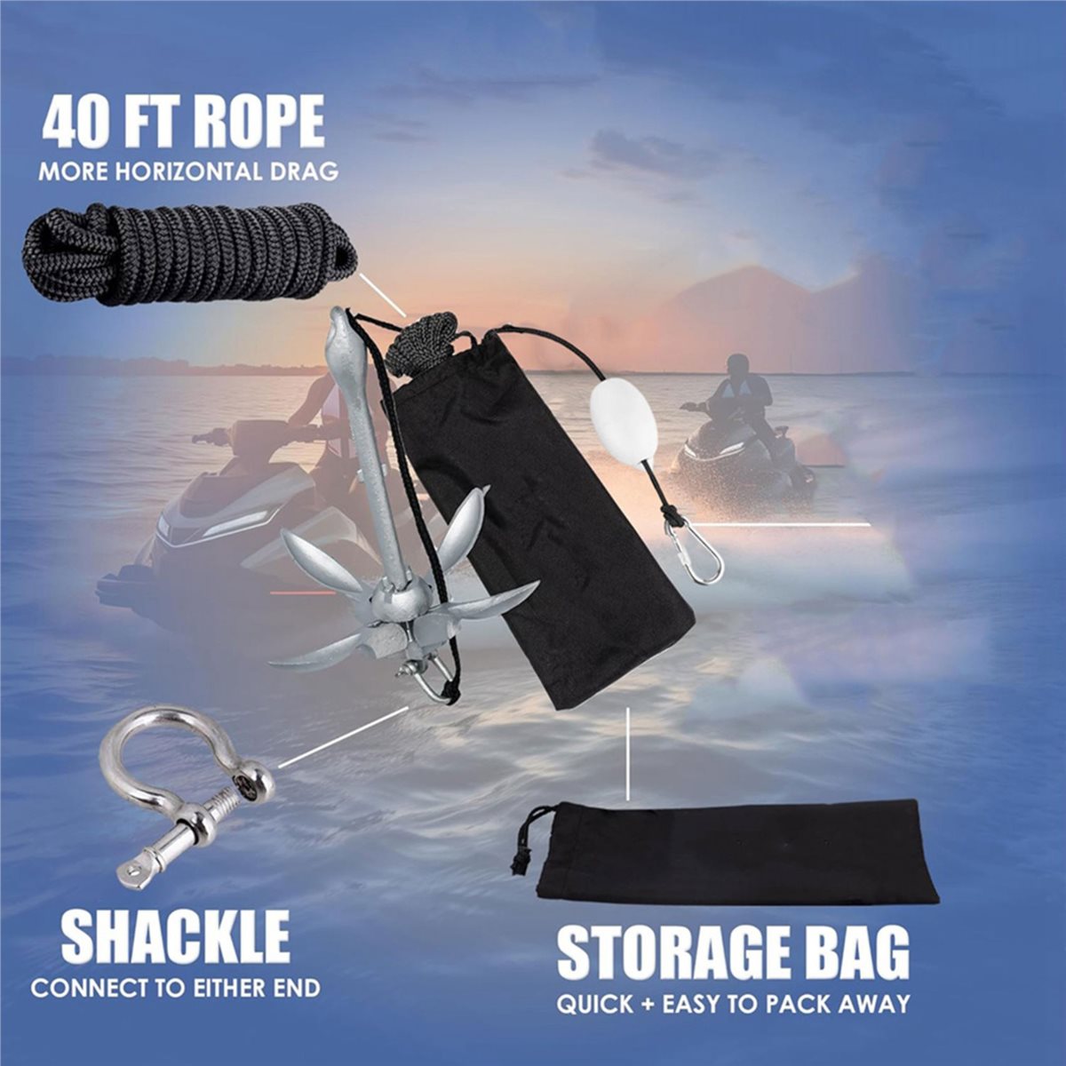 สมอเรือคายัคลดราคาพิเศษ, ชุดสม - Fishing Kayak Anchor บทวิจารณ์และราคา