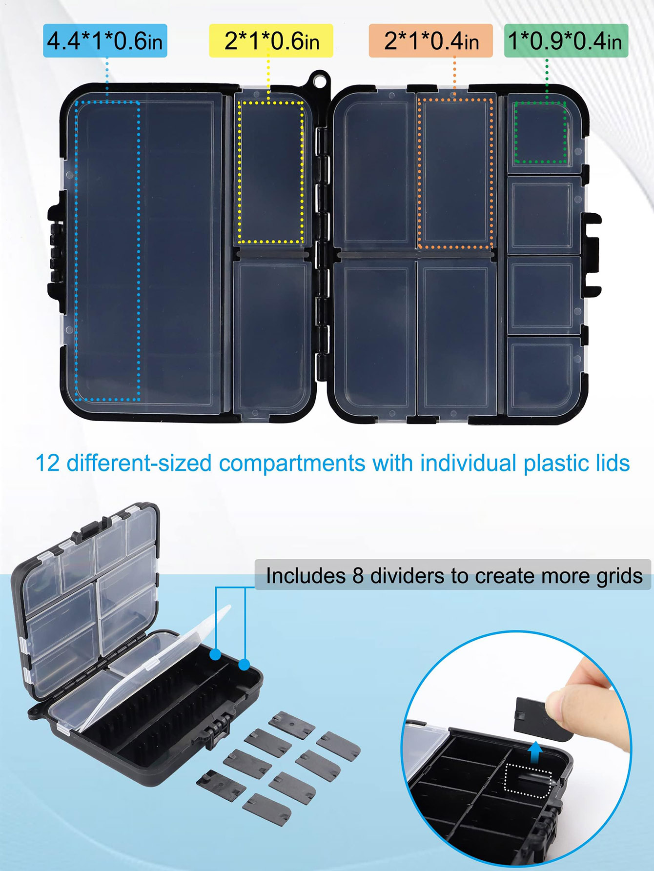 ขนาดเล็กTackle Box Organizer M - Fishing Kayak Crate บทวิจารณ์และราคา