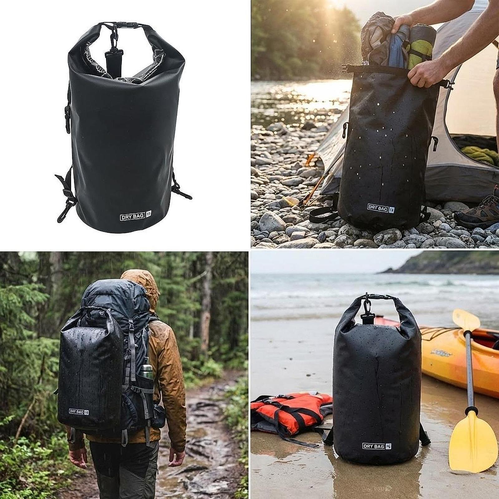 กระเป๋ากันน้ำแบบแห้ง สายรัดปรั - Fishing Kayak Storage Bag บทวิจารณ์และราคา